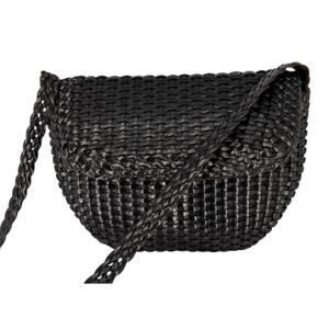 Vintage Cole Haan Woven Leather Flap Bag Old Money Quiet Luxury Equestrian Italy